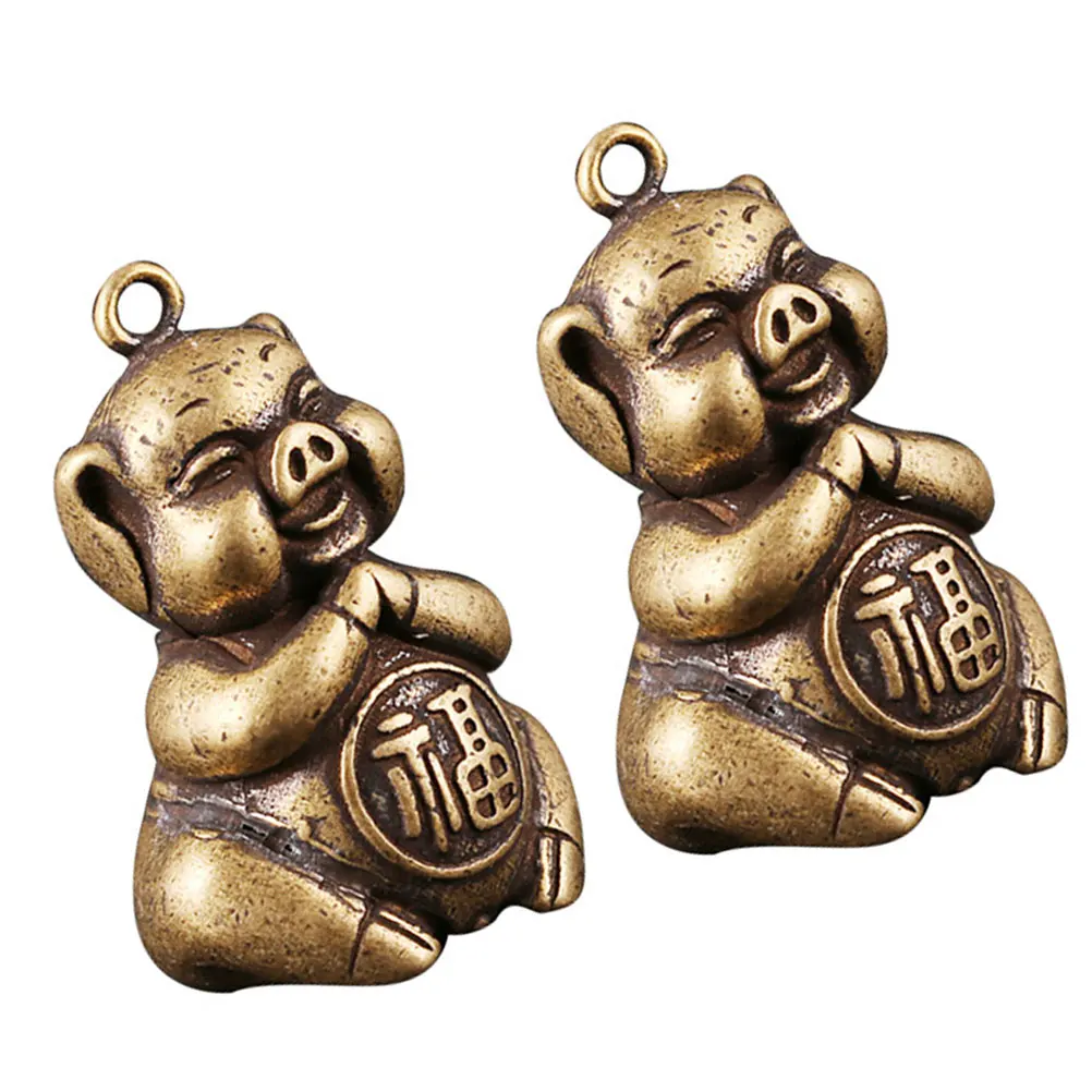 Fu Keychain Pendant 2 Pcs Vintage Brass DIY Charm Cute Ornament Key Ring Decor Pig Pendant Jewelry Accessories
Fu Keychain Pendant 2 Pcs Vintage Brass DIY Charm Cute Ornament Key Ring Decor Pig Pendant Jewelry Accessories