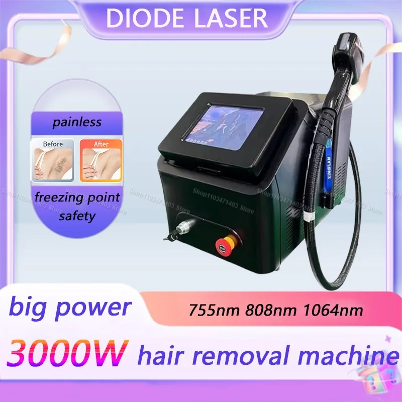Portable Ice Titanium 808nm Diode Laser Painless Hair Removal Machine 3 wavelength 755 808 1064nm For Body and Face
Portable Ice Titanium 808nm Diode Laser Painless Hair Removal Machine 3 wavelength 755 808 1064nm For Body and Face