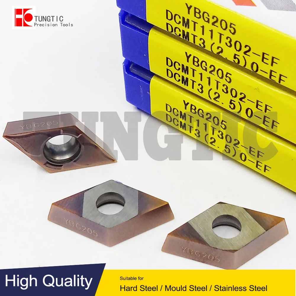 DCMT11T302-EF YBG205 YBG202 Cutter CNC Tools Lathe Machining Metal Turning Tools Inserts DCMT 11T302
DCMT11T302-EF YBG205 YBG202 Cutter CNC Tools Lathe Machining Metal Turning Tools Inserts DCMT 11T302