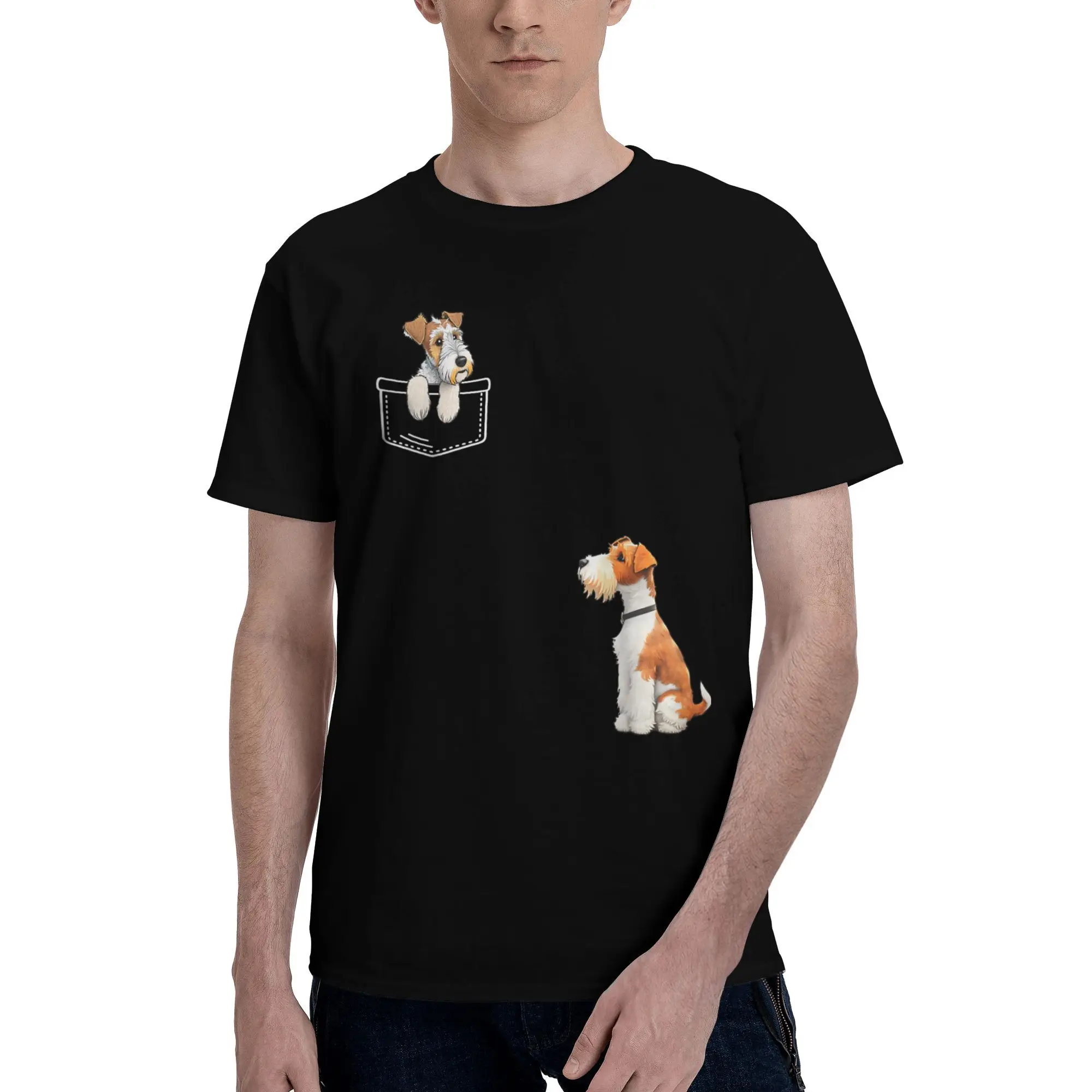 Streetwear T-Shirt Wire Haired Fox Terrier In Your Pocket Cotton T Shirts Leisure Tshirt for Adult Printed Short Sleeve Tees 
Streetwear T-Shirt Wire Haired Fox Terrier In Your Pocket Cotton T Shirts Leisure Tshirt for Adult Printed Short Sleeve Tees