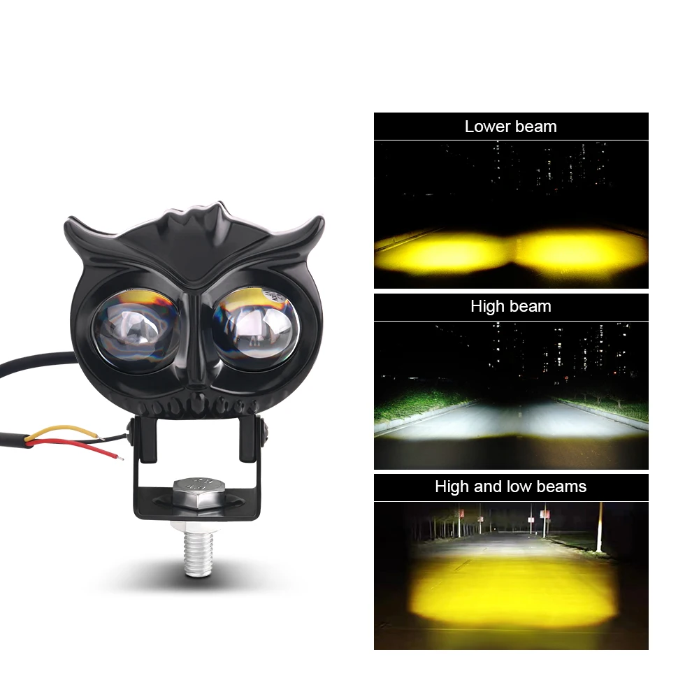 1PCS Dual Color Motorcycle Headlight Auxiliary Spotlights Motorbike Scooter Fog Lamp Running Lights White Yellow 12V 24V For Car
1PCS Dual Color Motorcycle Headlight Auxiliary Spotlights Motorbike Scooter Fog Lamp Running Lights White Yellow 12V 24V For Car