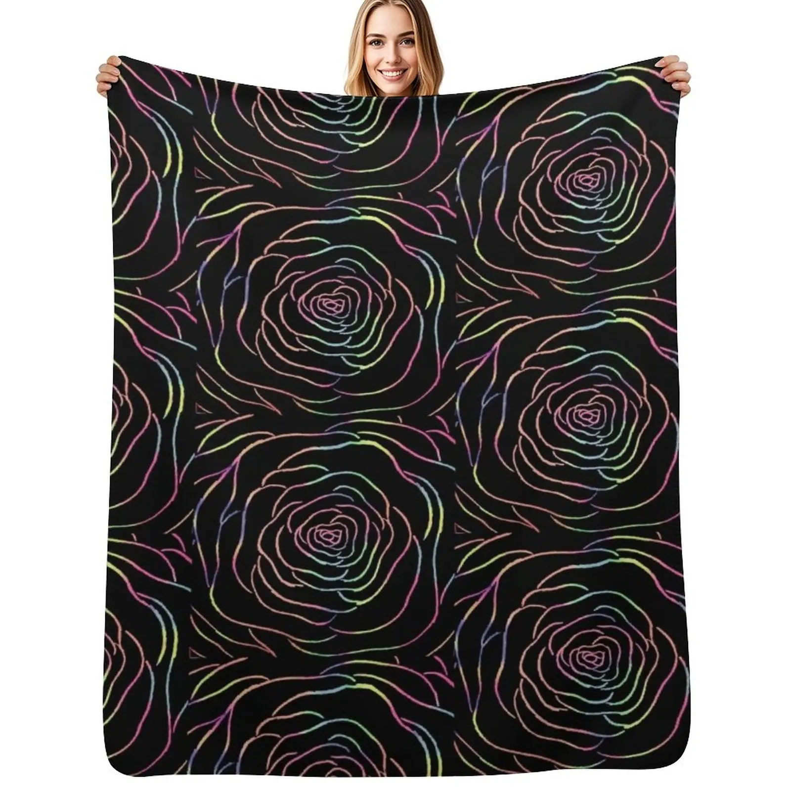 Rainbow Rose Throw Blanket Shaggy Comforter warm winter Weighted Blankets
Rainbow Rose Throw Blanket Shaggy Comforter warm winter Weighted Blankets