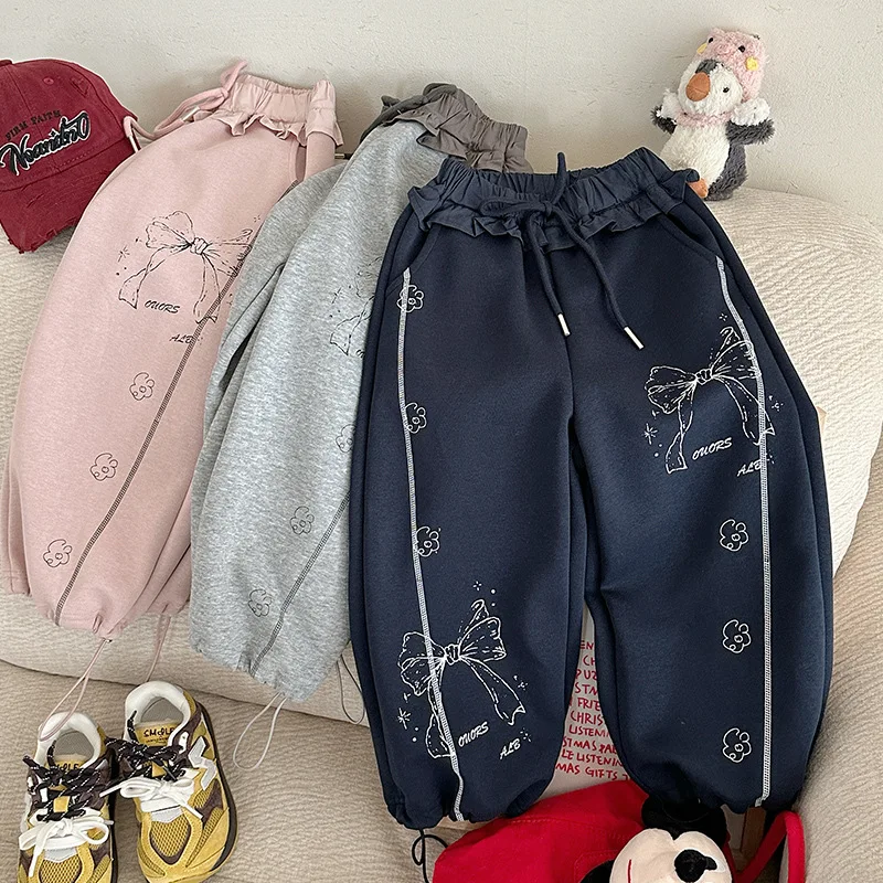 Girls Printed Pants for Spring and Autumn Casual Solid Sport Pants 2025 New Stylish Pants for Baby Girls
Girls Printed Pants for Spring and Autumn Casual Solid Sport Pants 2025 New Stylish Pants for Baby Girls