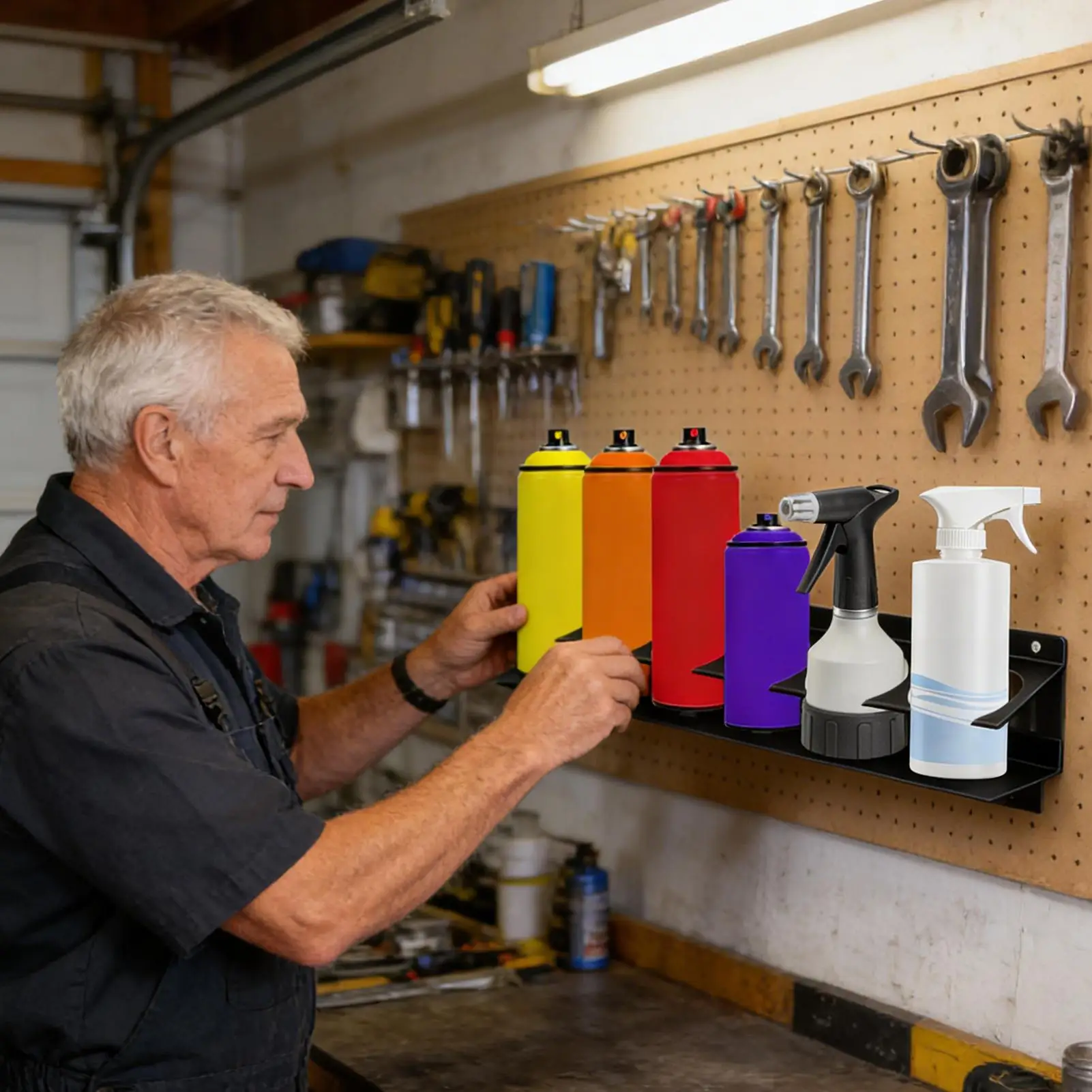 Detailing Bottle Holder 6 Slots Display Shelf Space-saving Spray Can Holder For Workshop Garage Mechanic Auto Shop Trailer
Detailing Bottle Holder 6 Slots Display Shelf Space-saving Spray Can Holder For Workshop Garage Mechanic Auto Shop Trailer