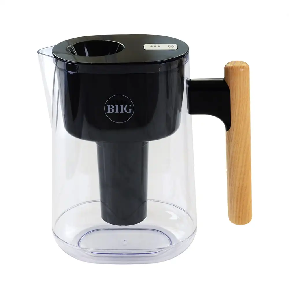 Water filter jug with wooden handle, 7 cups, digital timer indicator, black
Water filter jug with wooden handle, 7 cups, digital timer indicator, black