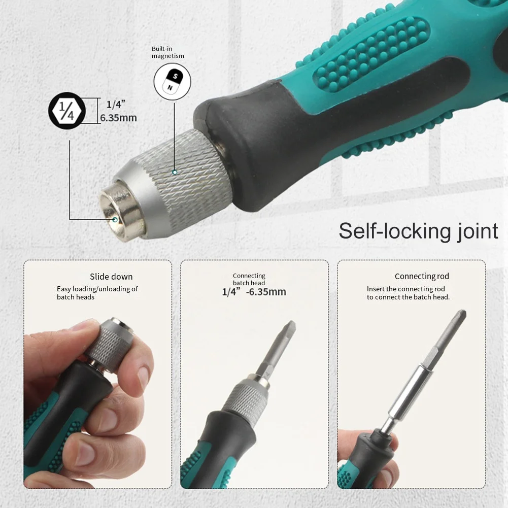 12pcs Screwdriver Bit Set 100mm Hex Self-locking Handle For Automotive Repair Home Renovation Hand Tools Kit
12pcs Screwdriver Bit Set 100mm Hex Self-locking Handle For Automotive Repair Home Renovation Hand Tools Kit