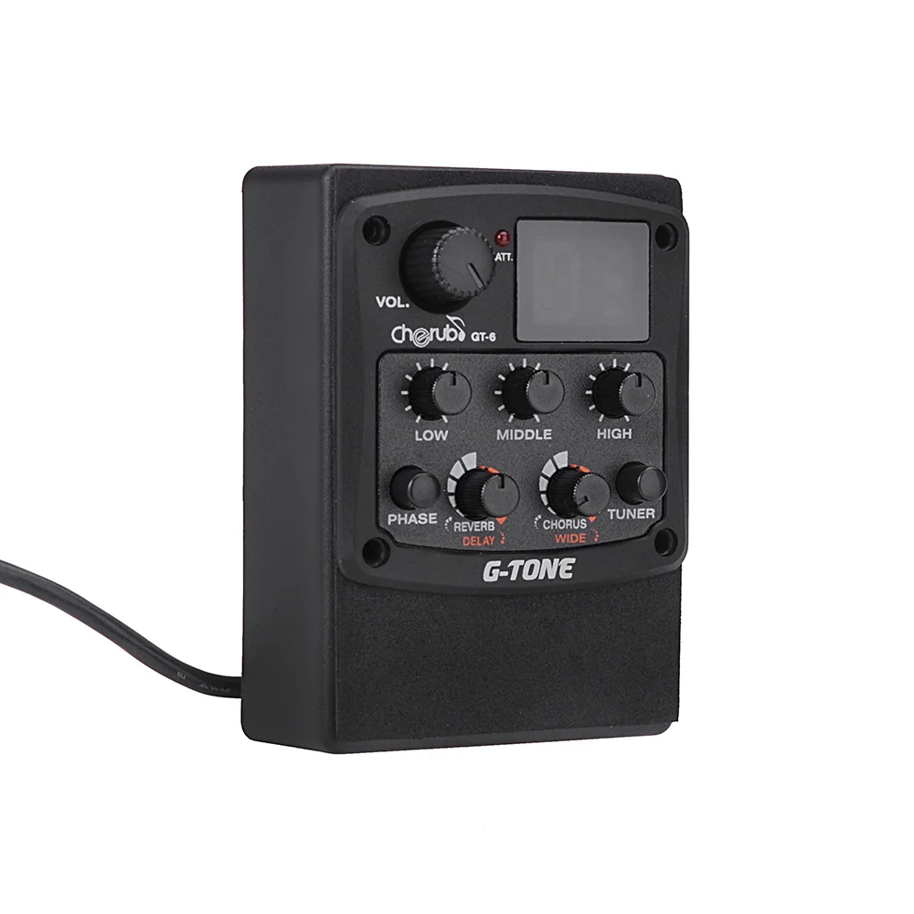 Hooqu 3-Band EQ Acoustic Guitar Preamp Pickup With LCD Tuner Effect Pedal For Classical Guitar Use Includes Guitar Picks
Hooqu 3-Band EQ Acoustic Guitar Preamp Pickup With LCD Tuner Effect Pedal For Classical Guitar Use Includes Guitar Picks