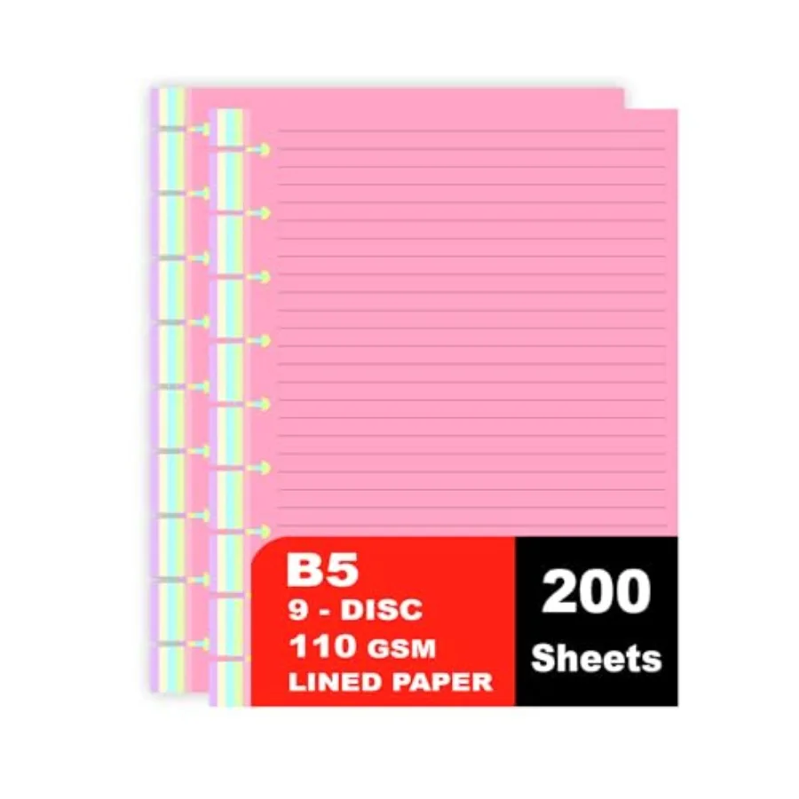 2-Pack 9 Disc Lined Refills for Happy Planner, 110 Gsm Loose-leaf Discbound Inserts, 5- Per 40 Sheets/80 Pages) planner refills
2-Pack 9 Disc Lined Refills for Happy Planner, 110 Gsm Loose-leaf Discbound Inserts, 5- Per 40 Sheets/80 Pages) planner refills