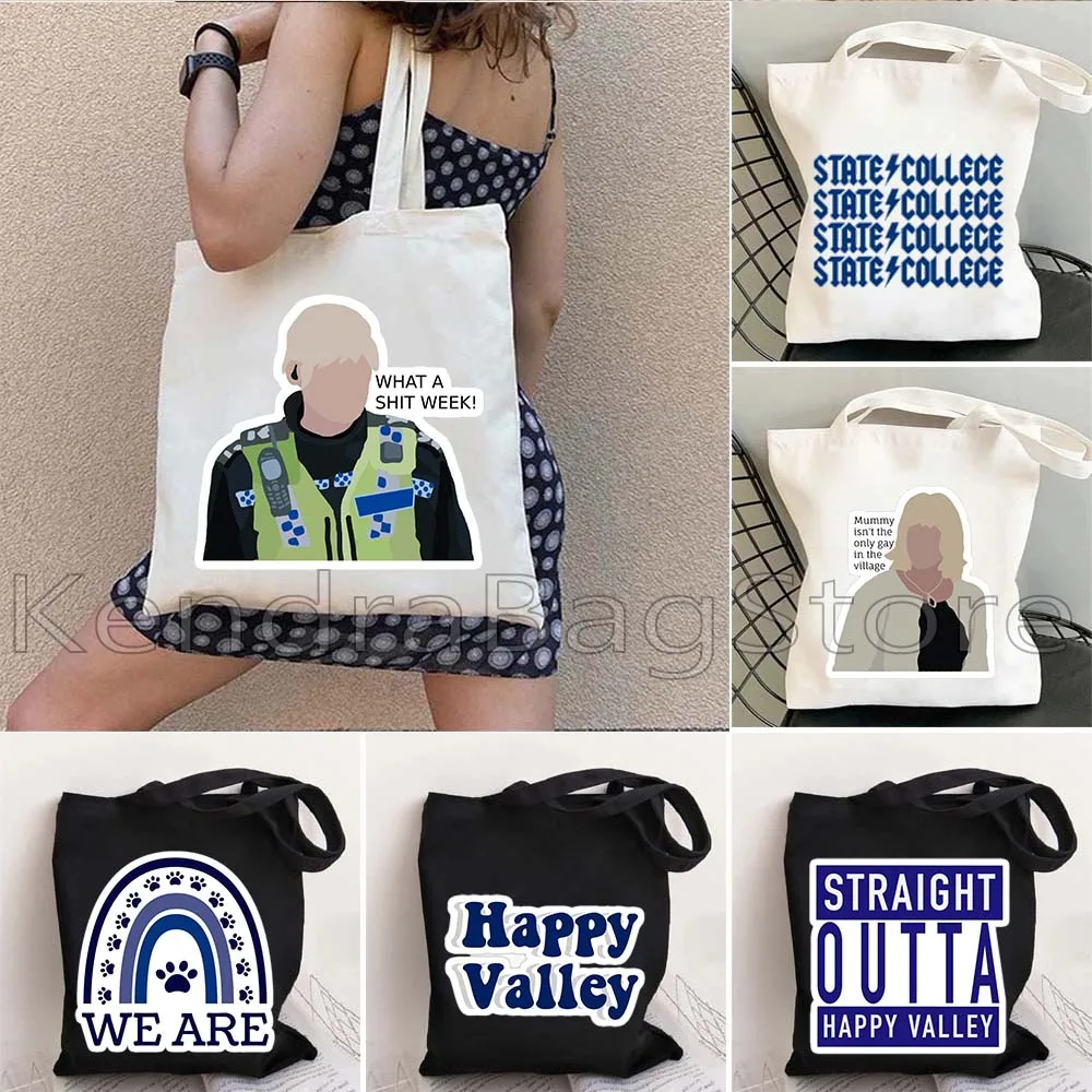 Retro TV Show Downtown Happy Valley Police Officer Catherine Cawood Canvas Shoulder Tote Bags Shopping Shopper Casual Handbags
Retro TV Show Downtown Happy Valley Police Officer Catherine Cawood Canvas Shoulder Tote Bags Shopping Shopper Casual Handbags