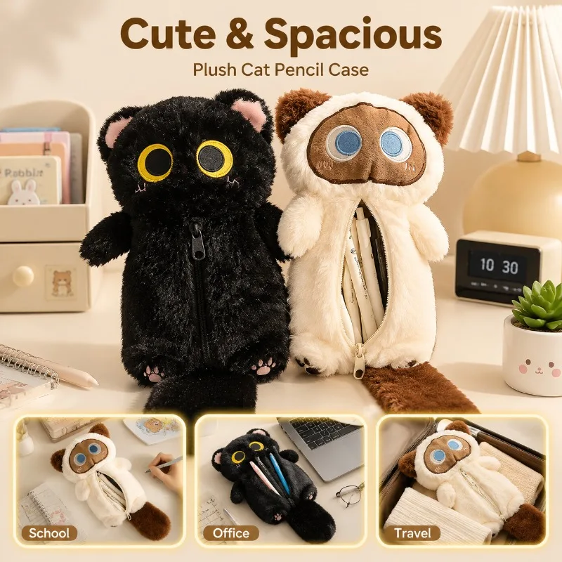 Cute Cartoon Kitten Plush Crossbody Pouch in Prone Lying Design Multifunctional Stuffed Feline Doll Serves Decompression Toy
Cute Cartoon Kitten Plush Crossbody Pouch in Prone Lying Design Multifunctional Stuffed Feline Doll Serves Decompression Toy