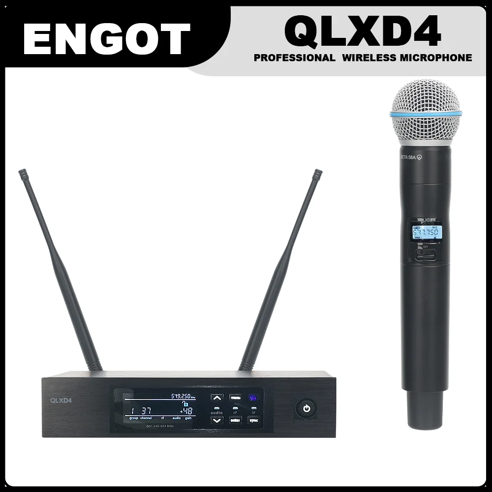 QLXD4 BETA58 BETA58A 1 Channel wireless microphone system UHF TOP Quality metal QLXD4 Handheld MIC for karaoke Stage Performance
QLXD4 BETA58 BETA58A 1 Channel wireless microphone system UHF TOP Quality metal QLXD4 Handheld MIC for karaoke Stage Performance