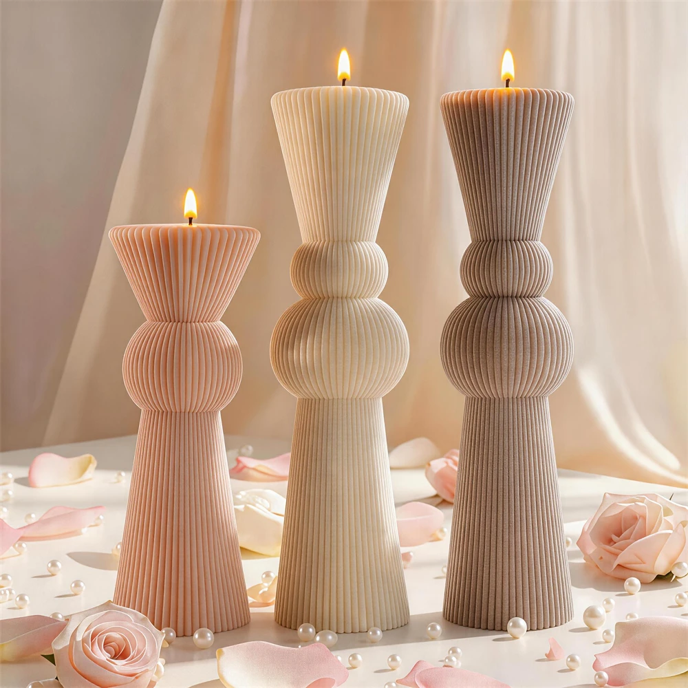 40CM/30CM Huge Geometric Minimalist Pillar Candle Mold Chic Roman Ribbed Pillar Silicone Mol for Wedding Candles Birthday Gift
40CM/30CM Huge Geometric Minimalist Pillar Candle Mold Chic Roman Ribbed Pillar Silicone Mol for Wedding Candles Birthday Gift