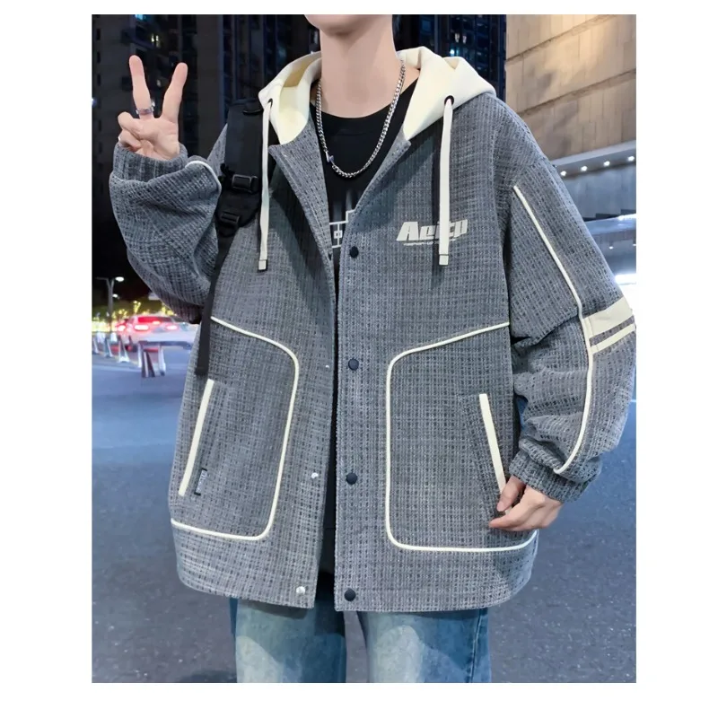 Autumn Fishing Jacket New Versatile Youth Coat Men's Fashion Trend Student Hooded Cotton-padded Jacket Men's Loose Checked Coat
Autumn Fishing Jacket New Versatile Youth Coat Men's Fashion Trend Student Hooded Cotton-padded Jacket Men's Loose Checked Coat