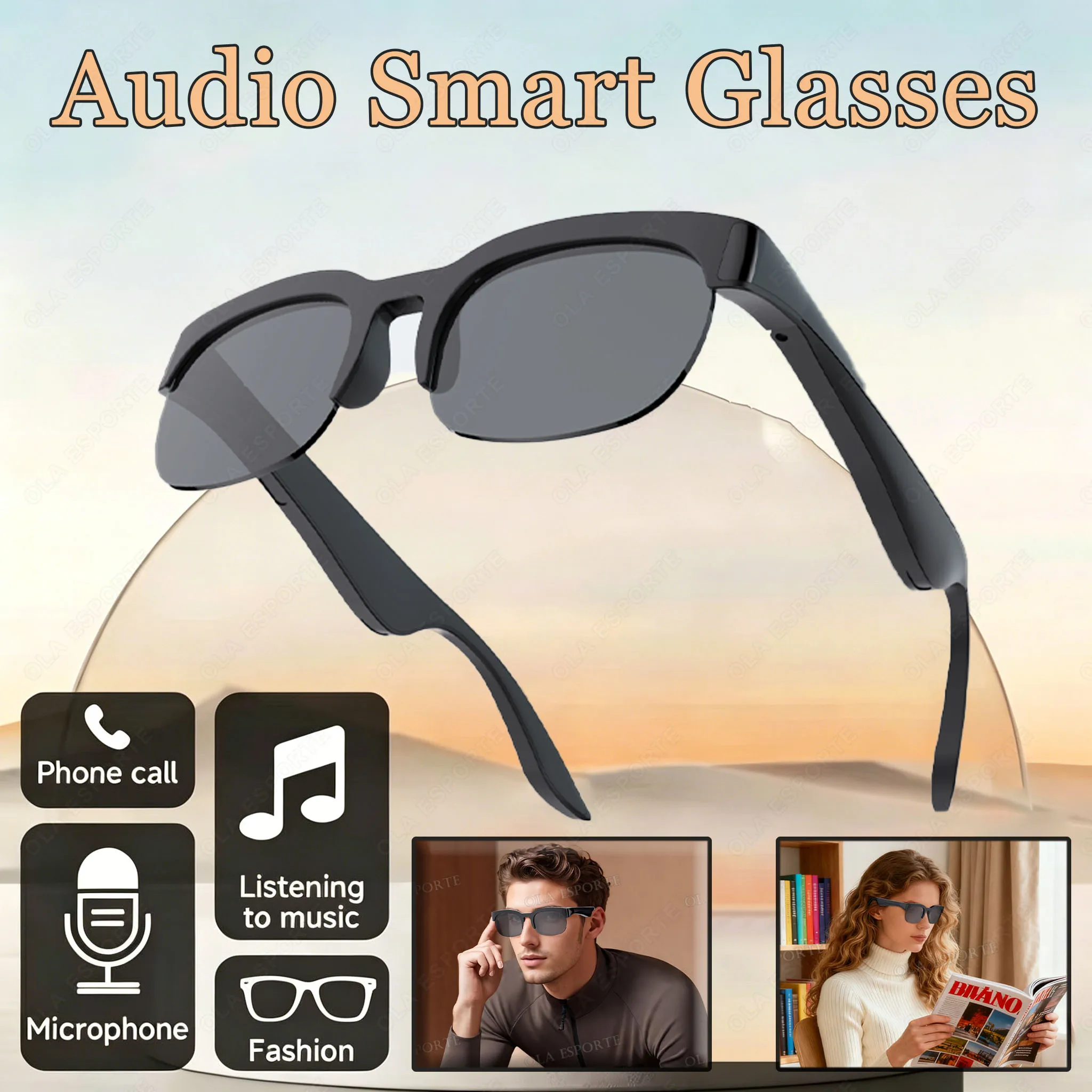 Smart Bluetooth V5.3 Sunglasses Glasses Call Outdoor Sports Headphones HIFI Black Technology Anti-touch UV For Men And Women
Smart Bluetooth V5.3 Sunglasses Glasses Call Outdoor Sports Headphones HIFI Black Technology Anti-touch UV For Men And Women