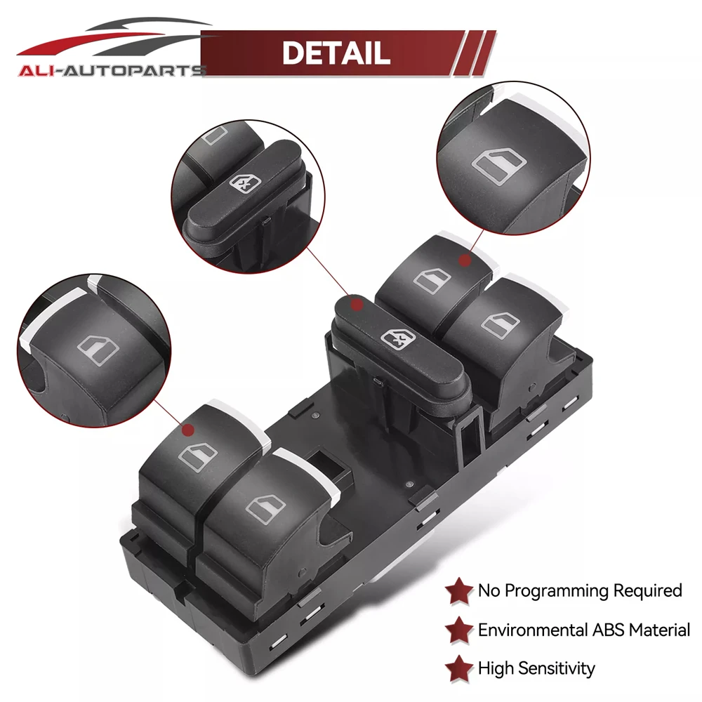10pins Power Window Control Switch 5ND959857 For VW Golf MK5 MK6 GTI Tiguan Jetta CC Passat B6 Seat Leon MK2
10pins Power Window Control Switch 5ND959857 For VW Golf MK5 MK6 GTI Tiguan Jetta CC Passat B6 Seat Leon MK2