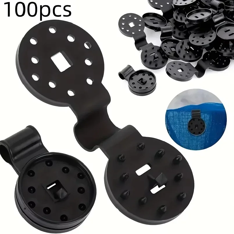 100pcs Black Shade Cloth Clips - Durable PP Plastic Clips for Securing Sun Shade Net, Patio Mesh Tarp, Garden Shade Cover
100pcs Black Shade Cloth Clips - Durable PP Plastic Clips for Securing Sun Shade Net, Patio Mesh Tarp, Garden Shade Cover