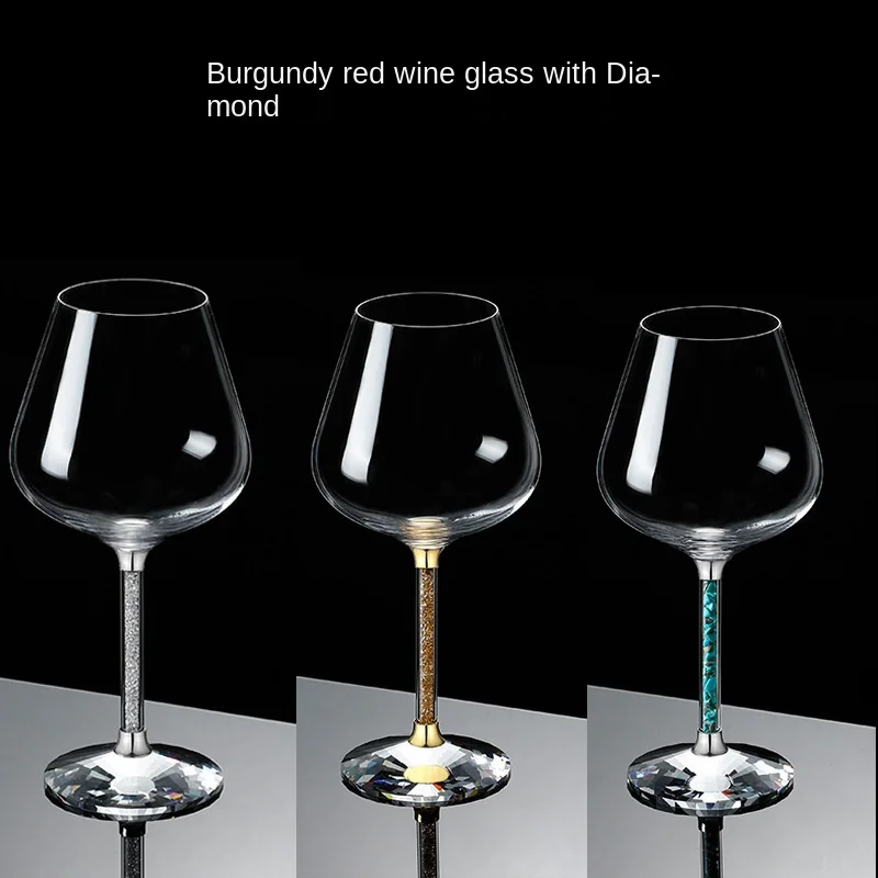 Single crystal glass Burgundy with diamond red wine glasses, large-capacity gold foil wine glasses and pot-bellied cups
Single crystal glass Burgundy with diamond red wine glasses, large-capacity gold foil wine glasses and pot-bellied cups