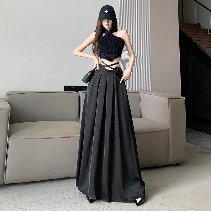 Ацетатная атласная юбка миди с высокой талией, женская модная юбка с цветочным узором и вырезами, юбка-полусолнце с плиссировкой, длинная юбка до щиколотки
Ацетатная атласная юбка миди с высокой талией, женская модная юбка с цветочным узором и вырезами, юбка-полусолнце с плиссировкой, длинная юбка до щиколотки