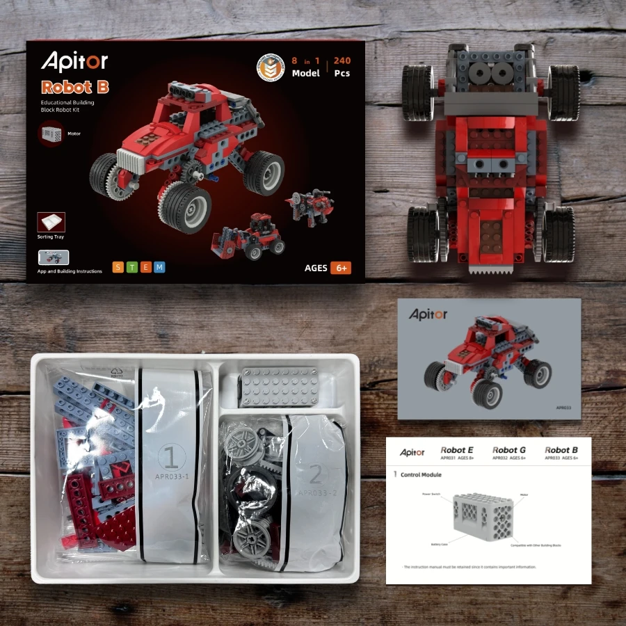 Apitor Robot Building Kit with 600 Pieces, 12-in-1 STEM Technic Coding Robotic Toys, DIY Electronic Monster Truck Building Kit Apitor Robot Building Kit with 600 Pieces, 12-in-1 STEM Technic Coding Robotic Toys, DIY Electronic Monster Truck Building Kit