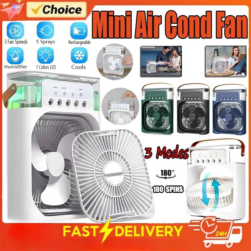3 In 1 Fan AIr Conditioner Household Small Air Cooler LED Night Light Portable Humidifier Air Adjustment Fan Office Home Fan New
3 In 1 Fan AIr Conditioner Household Small Air Cooler LED Night Light Portable Humidifier Air Adjustment Fan Office Home Fan New