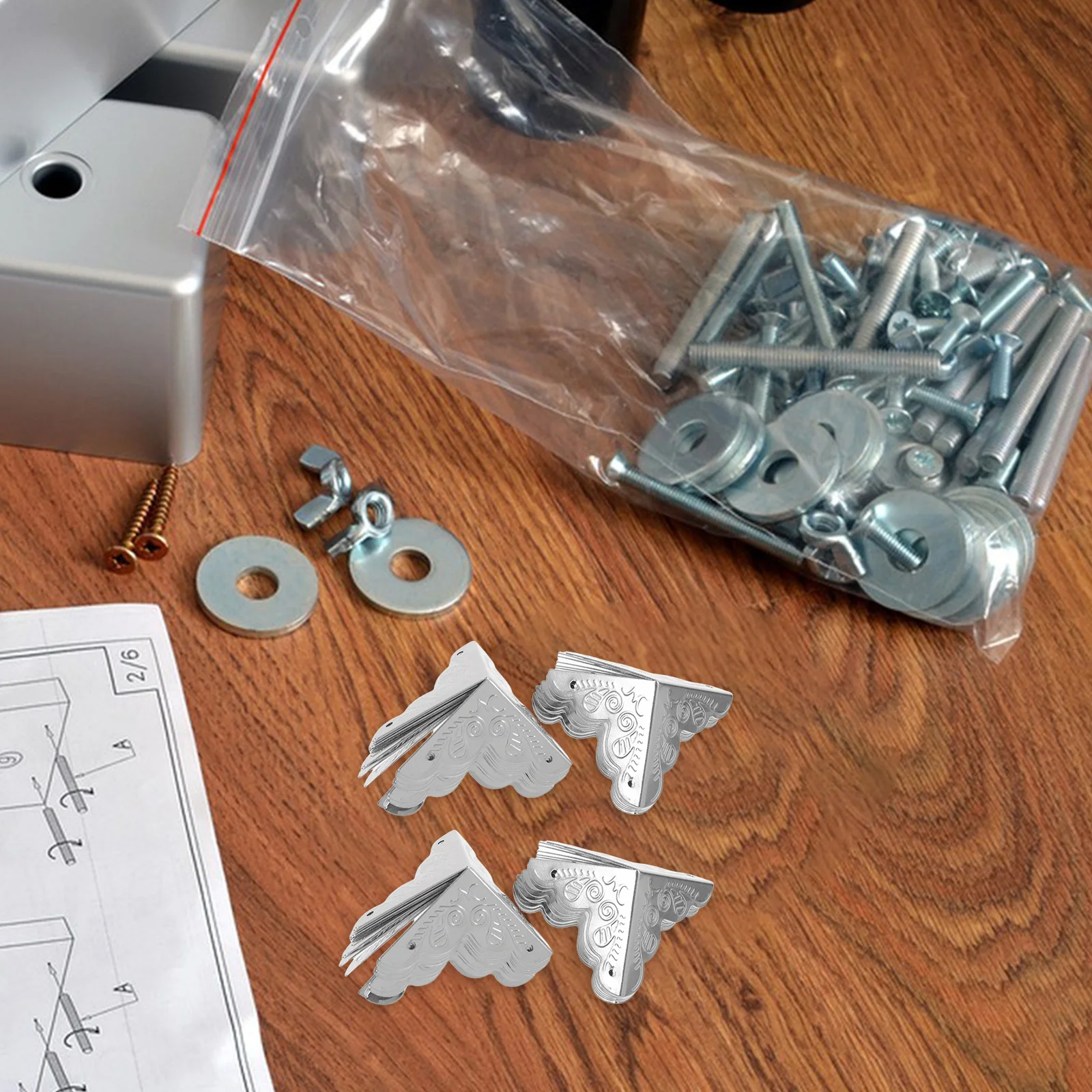 100Pcs Metal Corner Protectors Vintage Triangle Box Corners Decorative Edge Guards Jewelry Accessories
100Pcs Metal Corner Protectors Vintage Triangle Box Corners Decorative Edge Guards Jewelry Accessories