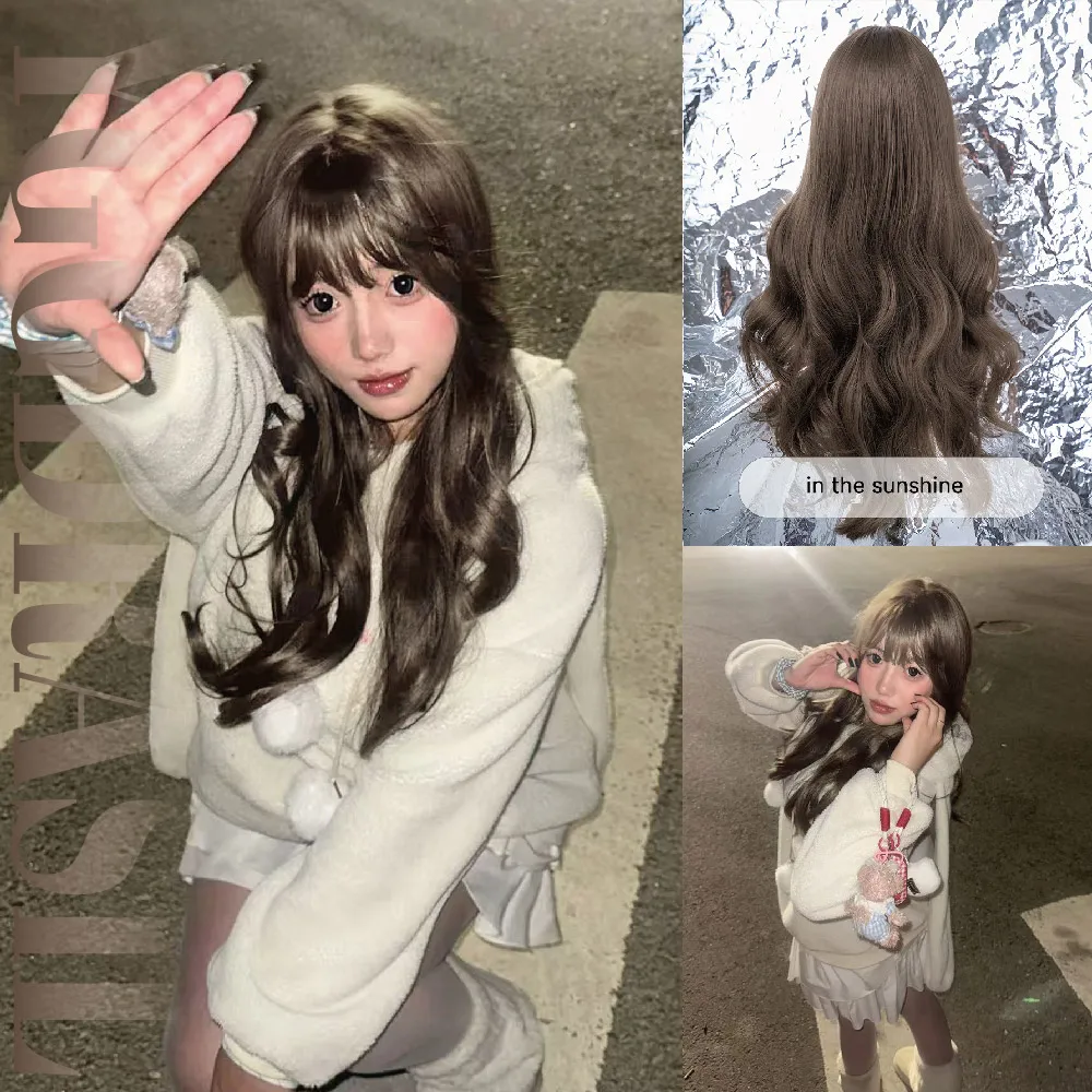 28Inch Ladylike Style Greige Brown Synthetic Wigs with Bangs Long Wavy Hair Wig for Women Cosplay Daily Use Heat Resistant
28Inch Ladylike Style Greige Brown Synthetic Wigs with Bangs Long Wavy Hair Wig for Women Cosplay Daily Use Heat Resistant