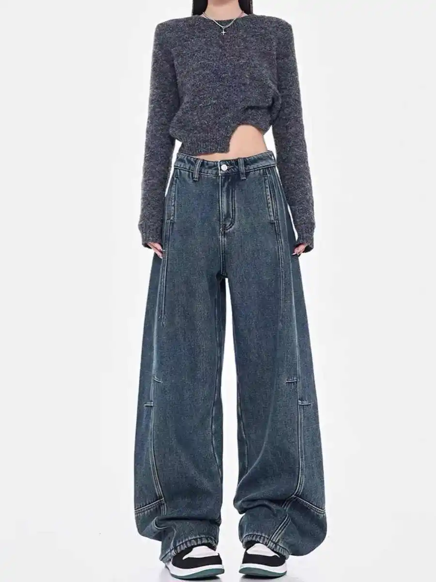 Women's Blue Y2k Jeans Harajuku Boyfriend Jean Pants 90s Vintage Japanese 2000s Style Baggy Denim Trousers Oversize Clothes 2025
Women's Blue Y2k Jeans Harajuku Boyfriend Jean Pants 90s Vintage Japanese 2000s Style Baggy Denim Trousers Oversize Clothes 2025
