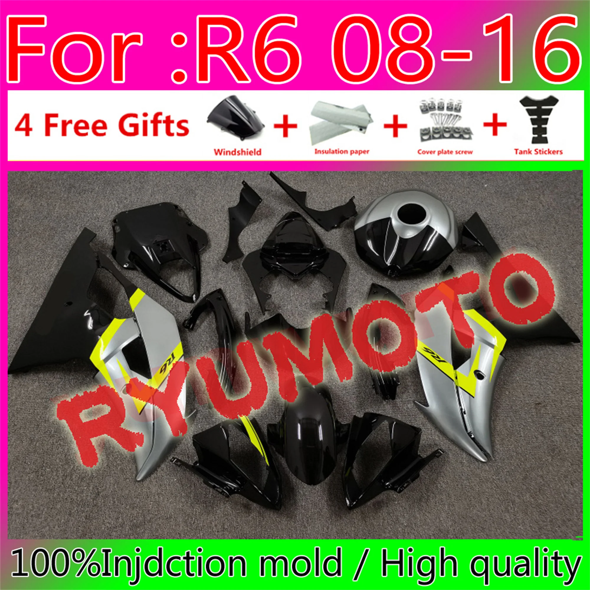 Полные комплекты обтекателей для мотоцикла Yamaha YZF R6 2008 2009 2011 YFZ-R6 08 09 10 11 12 13 15 16 Обтекатели из АБС-пластика
Полные комплекты обтекателей для мотоцикла Yamaha YZF R6 2008 2009 2011 YFZ-R6 08 09 10 11 12 13 15 16 Обтекатели из АБС-пластика
