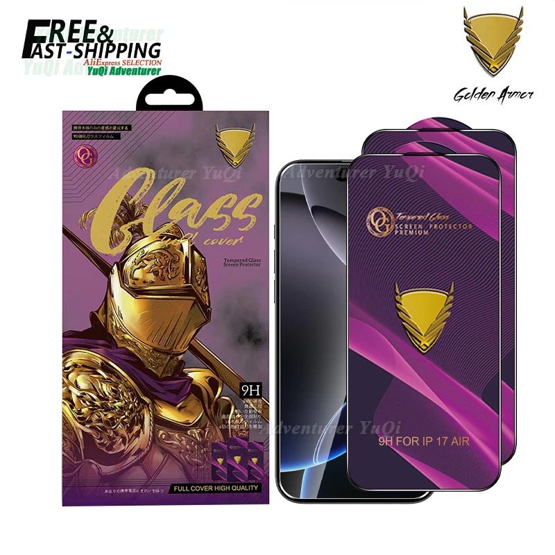 2pcs For iPhone 17 Air Pro Max Premium Tempered Glass 9H Screen Protector Anti Scratch Full Glue Armor Retailer Box Option 
2pcs For iPhone 17 Air Pro Max Premium Tempered Glass 9H Screen Protector Anti Scratch Full Glue Armor Retailer Box Option