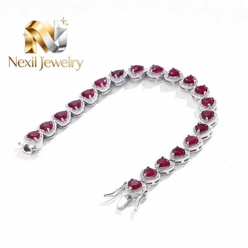 Nexil Jewelry Luxury Solid Platinum PT950 Women's Pigeon Red Moissanite Diamond Heart-shaped Bracelet Tennis Chain
Nexil Jewelry Luxury Solid Platinum PT950 Women's Pigeon Red Moissanite Diamond Heart-shaped Bracelet Tennis Chain