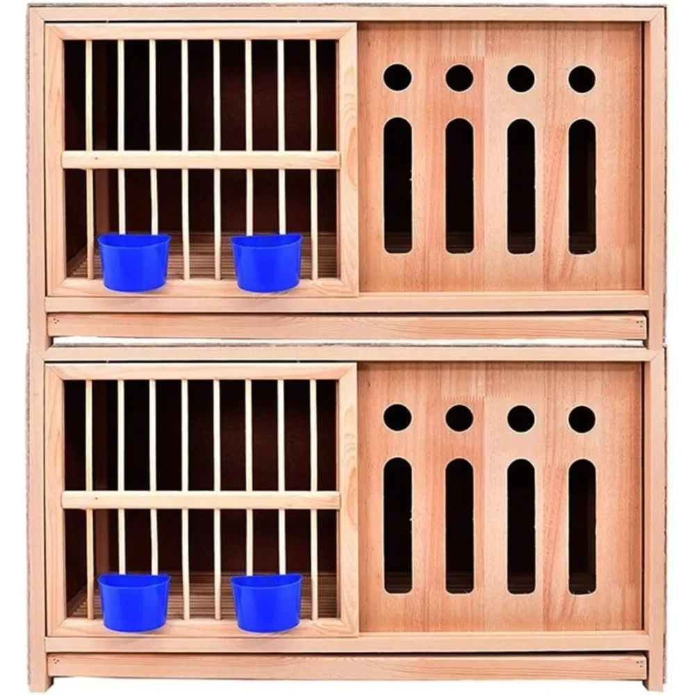 High quality solid wood pigeon feeding cage with nest box complementary loft bird supplies
High quality solid wood pigeon feeding cage with nest box complementary loft bird supplies