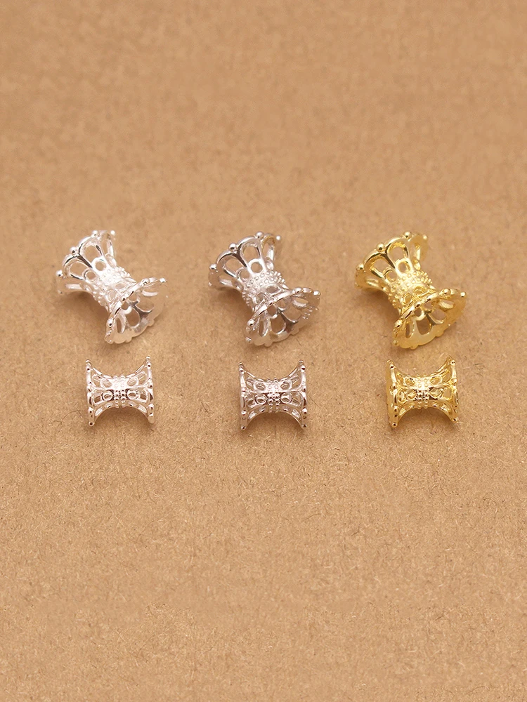 S925 Sterling Silver Handmade Crystal Bracelet Accories Hollow Funnel Sp Bead Double-Sided Flower Support DIY Faion ...
S925 Sterling Silver Handmade Crystal Bracelet Accories Hollow Funnel Sp Bead Double-Sided Flower Support DIY Faion ...