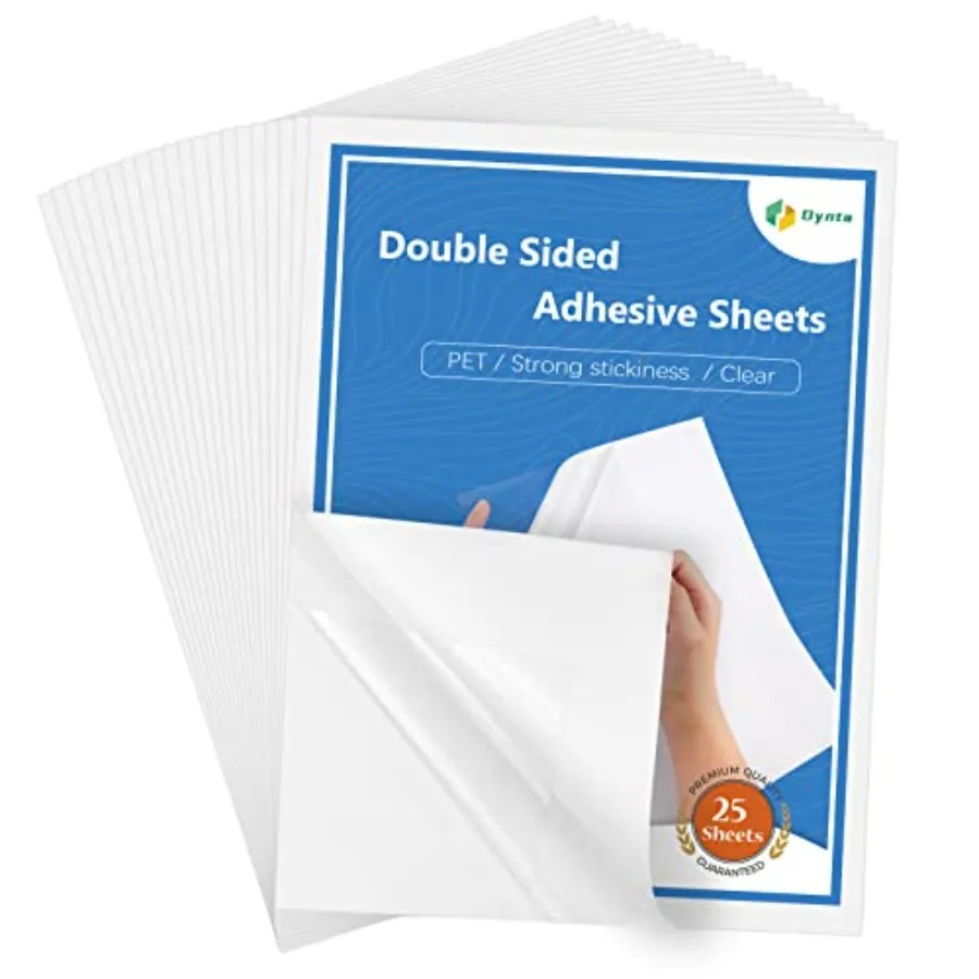 Double Sided Adhesive Sheets for Arts Craft Scrapbooking Photo Albums Home Decorative 25Pcs, 8.3 x 11.7 Inch
Double Sided Adhesive Sheets for Arts Craft Scrapbooking Photo Albums Home Decorative 25Pcs, 8.3 x 11.7 Inch