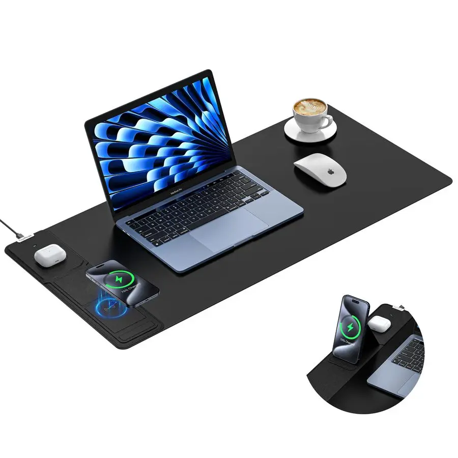Коврик для мыши с беспроводной зарядкой 15 Вт и держателем для телефона, большой коврик для стола XXL 31,5 x 15,75 дюймов, коврик для игровой клавиатуры, водонепроницаемый
Коврик для мыши с беспроводной зарядкой 15 Вт и держателем для телефона, большой коврик для стола XXL 31,5 x 15,75 дюймов, коврик для игровой клавиатуры, водонепроницаемый