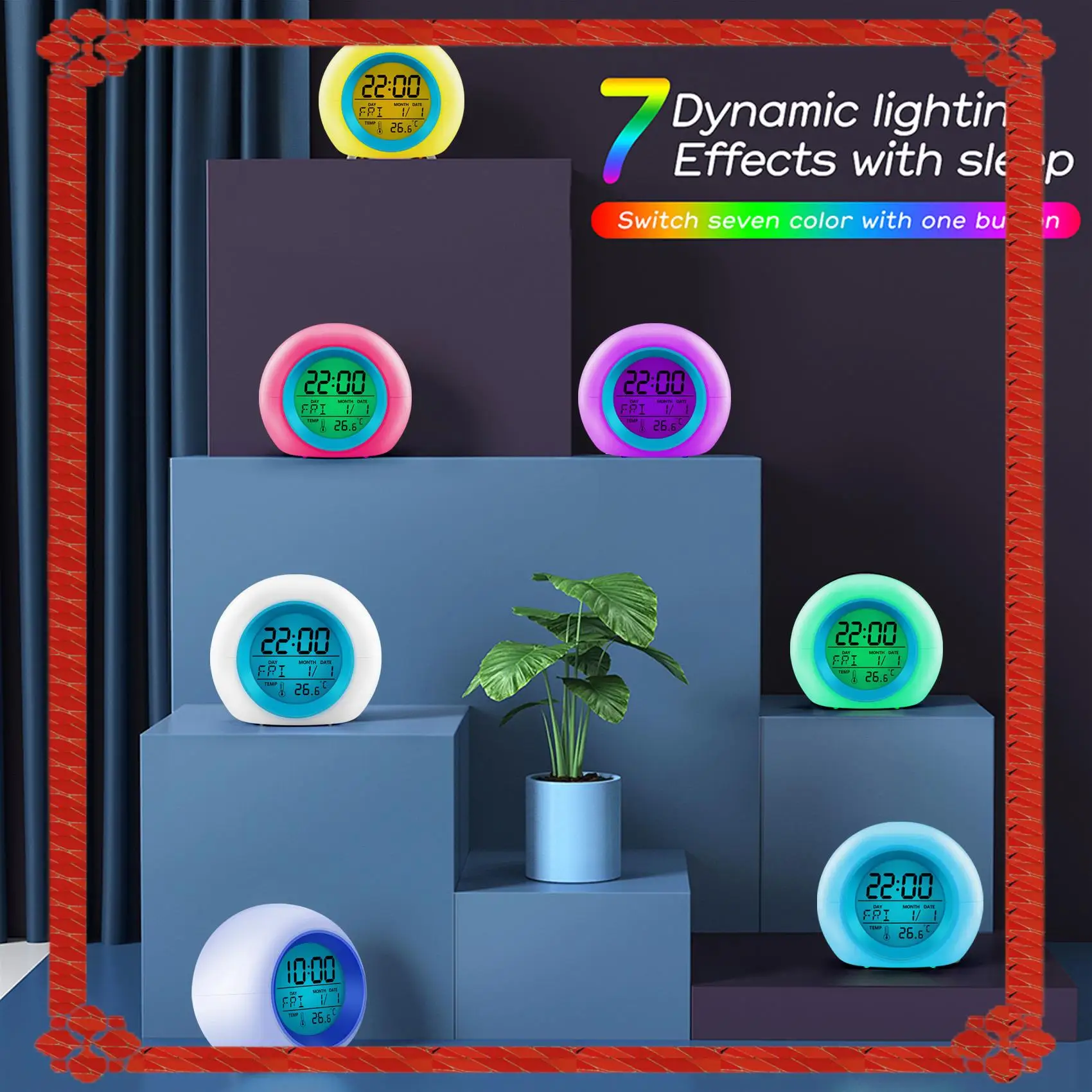 24-Hour Delivery Kids Alarm Clock - Wake Up Light Digital Clock With 7 Colors Changing, Press Control And Snooze Function For Be
24-Hour Delivery Kids Alarm Clock - Wake Up Light Digital Clock With 7 Colors Changing, Press Control And Snooze Function For Be