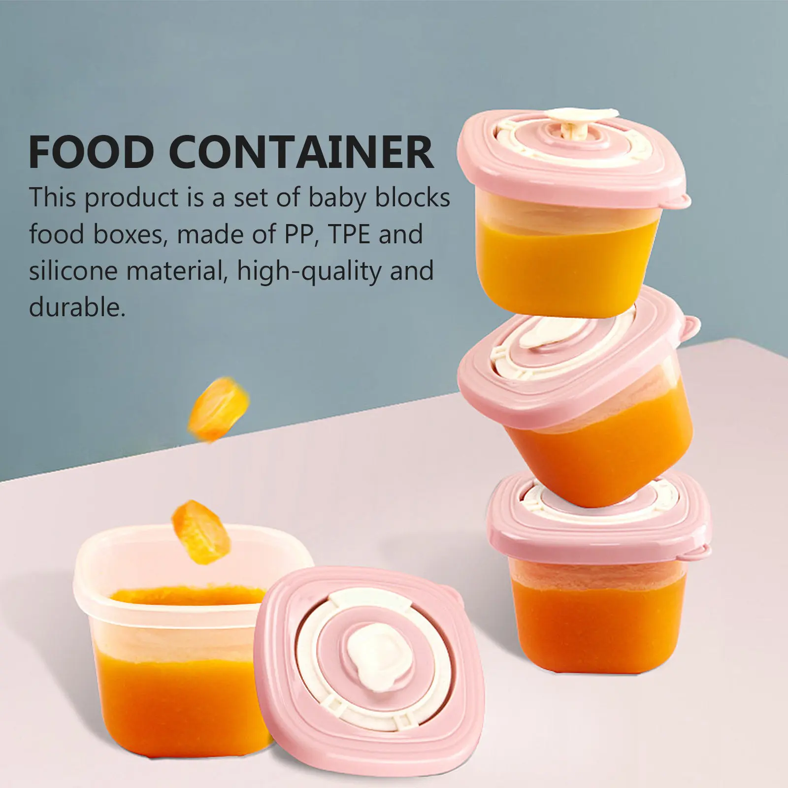 1Set Baby Blocks Food Organizer High Quality PP Tpe Silicone Material 6 Compartments Safe Baby Food Storage Travel Lunch Box
1Set Baby Blocks Food Organizer High Quality PP Tpe Silicone Material 6 Compartments Safe Baby Food Storage Travel Lunch Box