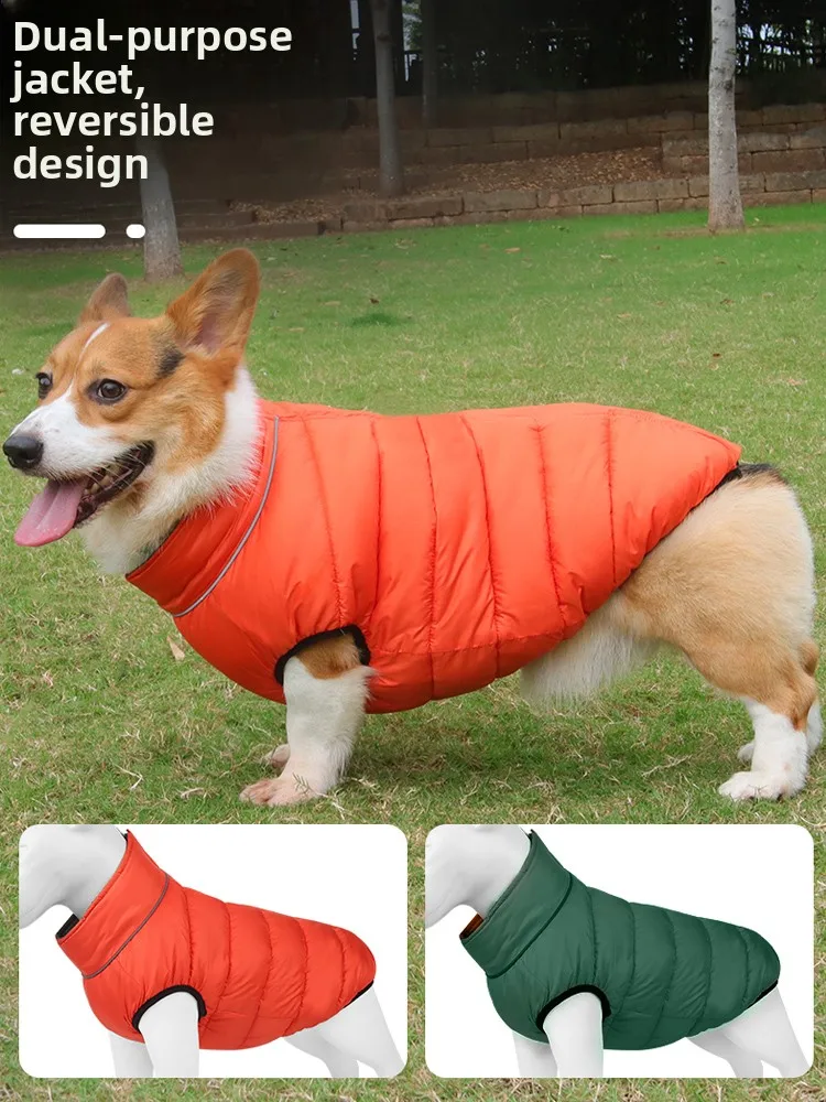 Warm Cotton Jacket for Dogs Autumn Winter Pet Clothes Medium Large Dogs Cardigan Style Thermal Vest Dog Sweater by FengCao
Warm Cotton Jacket for Dogs Autumn Winter Pet Clothes Medium Large Dogs Cardigan Style Thermal Vest Dog Sweater by FengCao