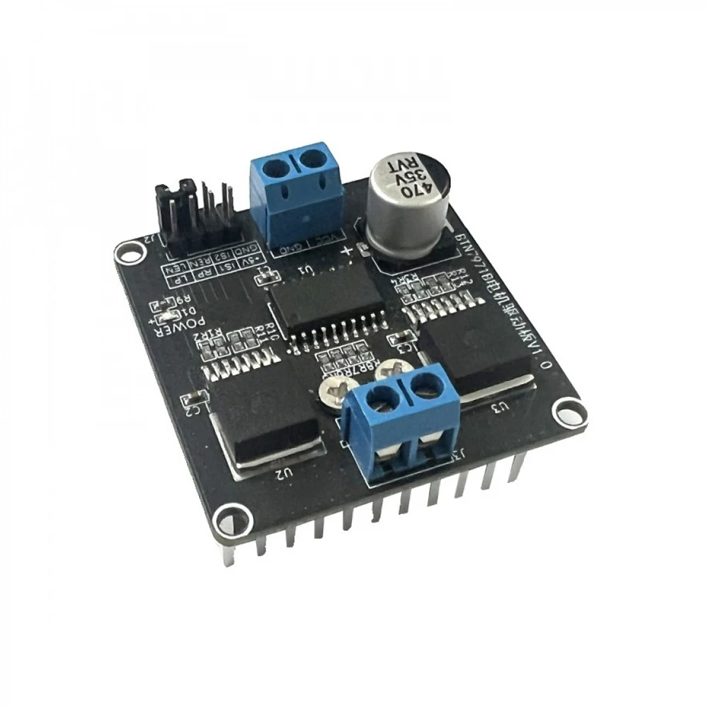 BTN7971 6V-27V High Power Motor Driver Module Smart Car Motor Forward Reverse 68A Current Limiting H-Bridge 25KHz Motor Driver
BTN7971 6V-27V High Power Motor Driver Module Smart Car Motor Forward Reverse 68A Current Limiting H-Bridge 25KHz Motor Driver