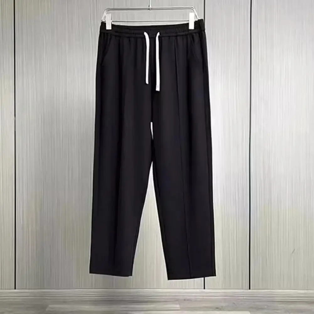 Casual Men Pants Elastic Waist Men's Solid Color Suit Pants Casual Trousers with Drawstring Straight Wide Leg Workwear Men Pants
Casual Men Pants Elastic Waist Men's Solid Color Suit Pants Casual Trousers with Drawstring Straight Wide Leg Workwear Men Pants