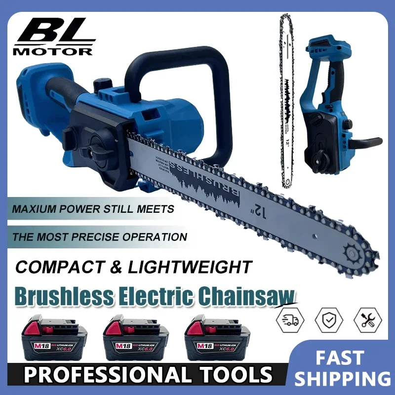 Fit Makita Brushless Chainsaw 12 Inch with Auto Oiler Cordless Electric Saw for Tree Cutting & Logging Wood Cutting
Fit Makita Brushless Chainsaw 12 Inch with Auto Oiler Cordless Electric Saw for Tree Cutting & Logging Wood Cutting