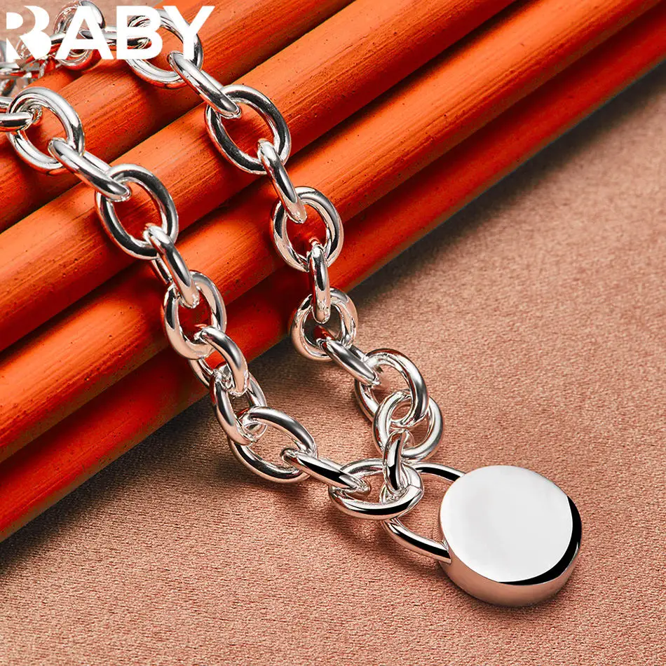 URBABY 925 Sterling Silver Round Lock Chain Necklace For Women and Men Fashion Jewelry Charm Party Birthday Gift Accessories
URBABY 925 Sterling Silver Round Lock Chain Necklace For Women and Men Fashion Jewelry Charm Party Birthday Gift Accessories