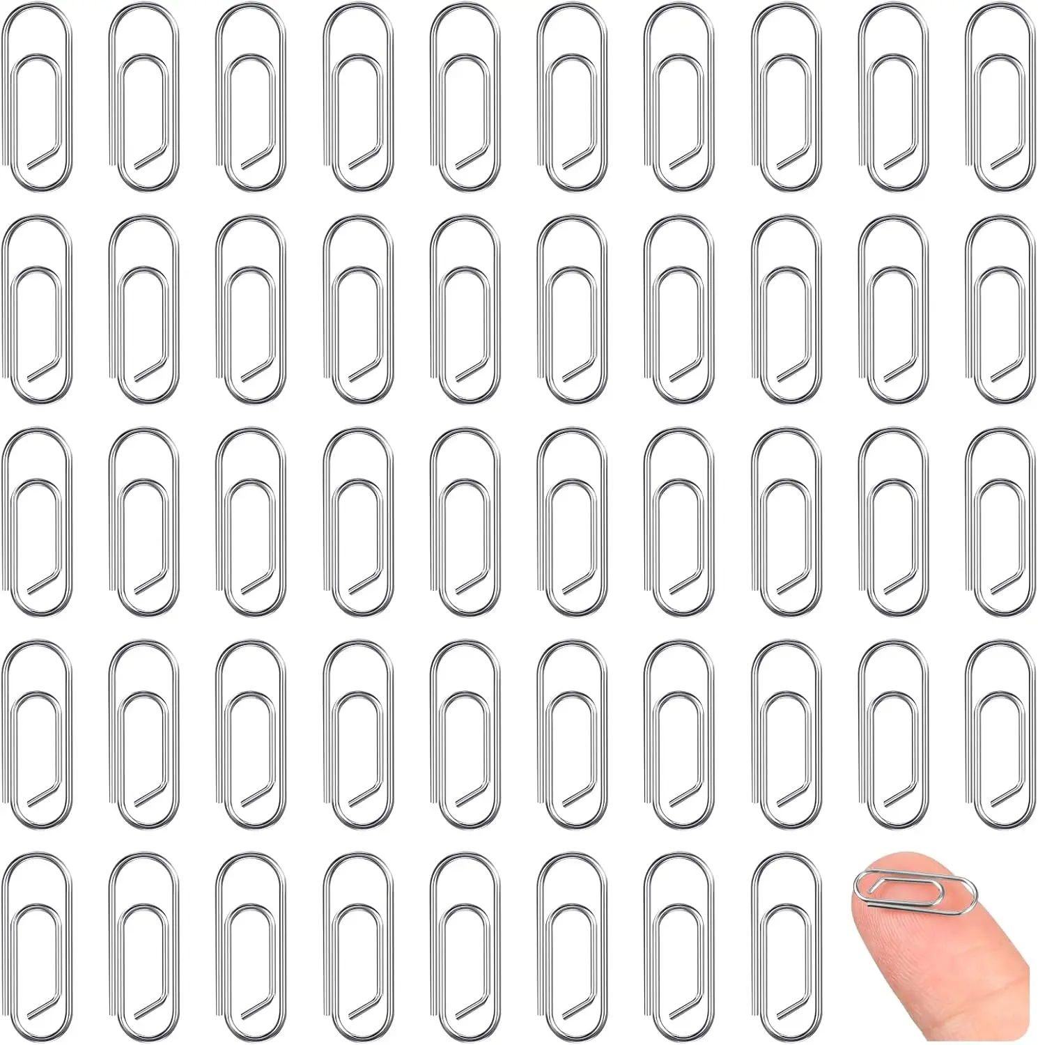 100 Mini Paper Clips 15mm, Steel Tiny Clips for Office, Journaling, and Document Organizing
100 Mini Paper Clips 15mm, Steel Tiny Clips for Office, Journaling, and Document Organizing
