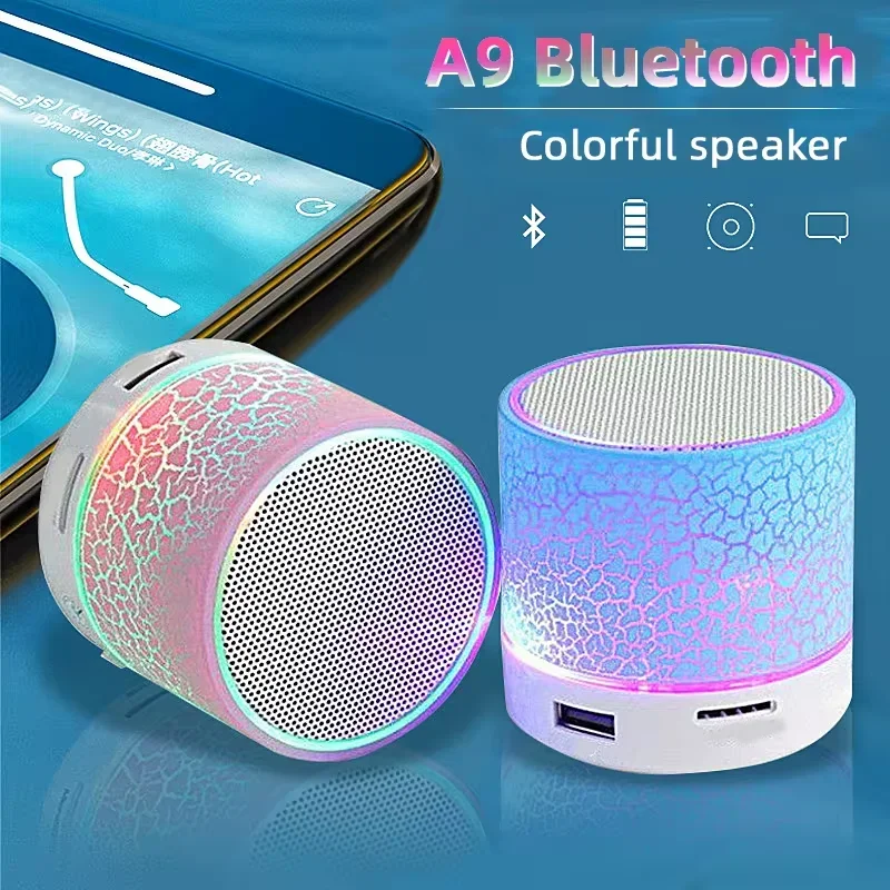 Новый мини-портативный автомобильный аудио A9 Dazzling Crack светодиодный беспроводной Bluetooth 4.1 сабвуфер динамик TF карта 
Новый мини-портативный автомобильный аудио A9 Dazzling Crack светодиодный беспроводной Bluetooth 4.1 сабвуфер динамик TF карта