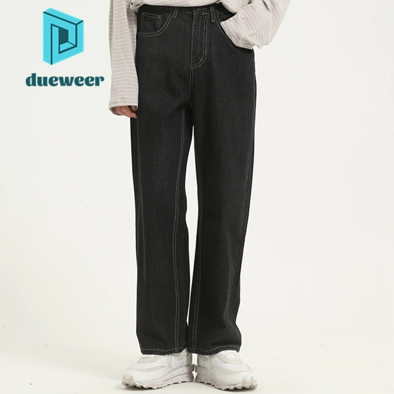 DUEWEER Spring Summer Mens Baggy Straight Jeans High Waisted Black Denim Pants for Men Punk Goth Trousers Hip Hop Streetwear
DUEWEER Spring Summer Mens Baggy Straight Jeans High Waisted Black Denim Pants for Men Punk Goth Trousers Hip Hop Streetwear