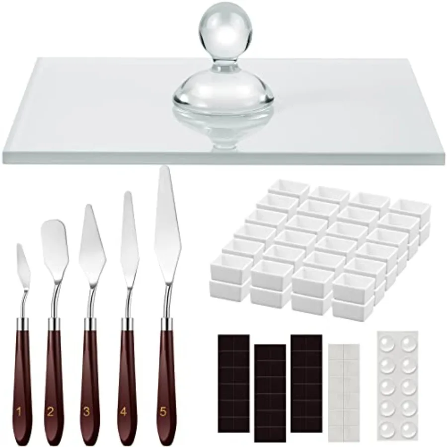 【Spot goods】109 Pcs Watercolor Paint Muller Set Glass Paint Muller Slab Drawing Knives and Watercolor Half Pans with Magnetic S
【Spot goods】109 Pcs Watercolor Paint Muller Set Glass Paint Muller Slab Drawing Knives and Watercolor Half Pans with Magnetic S