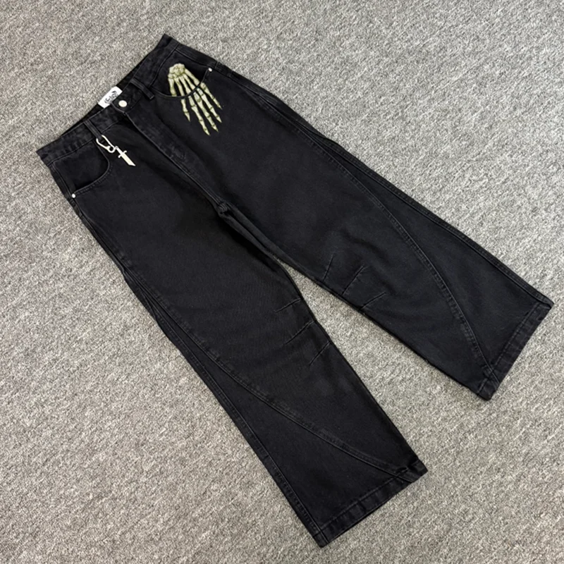 New High-quality Loose Straight Vescartes Pants Embroidered Patterns Heavy Duty Denim Pants
New High-quality Loose Straight Vescartes Pants Embroidered Patterns Heavy Duty Denim Pants