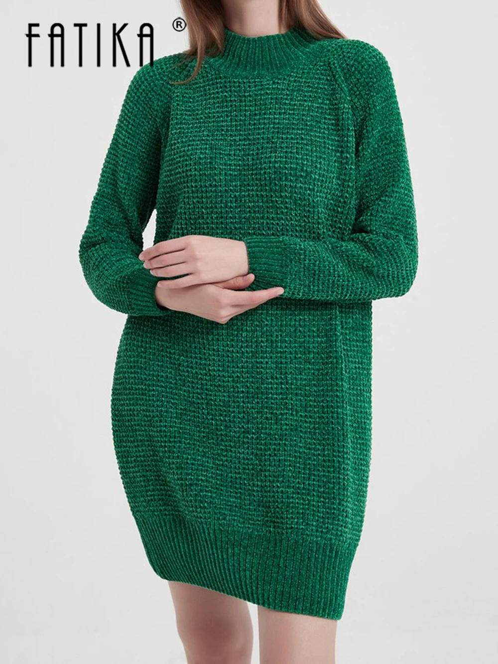 Fatika Women Knitted Dress Full Sleeve Half High Collar Solid Classic Elegant Casual Sweater Dress Autumn Winter
Fatika Women Knitted Dress Full Sleeve Half High Collar Solid Classic Elegant Casual Sweater Dress Autumn Winter
