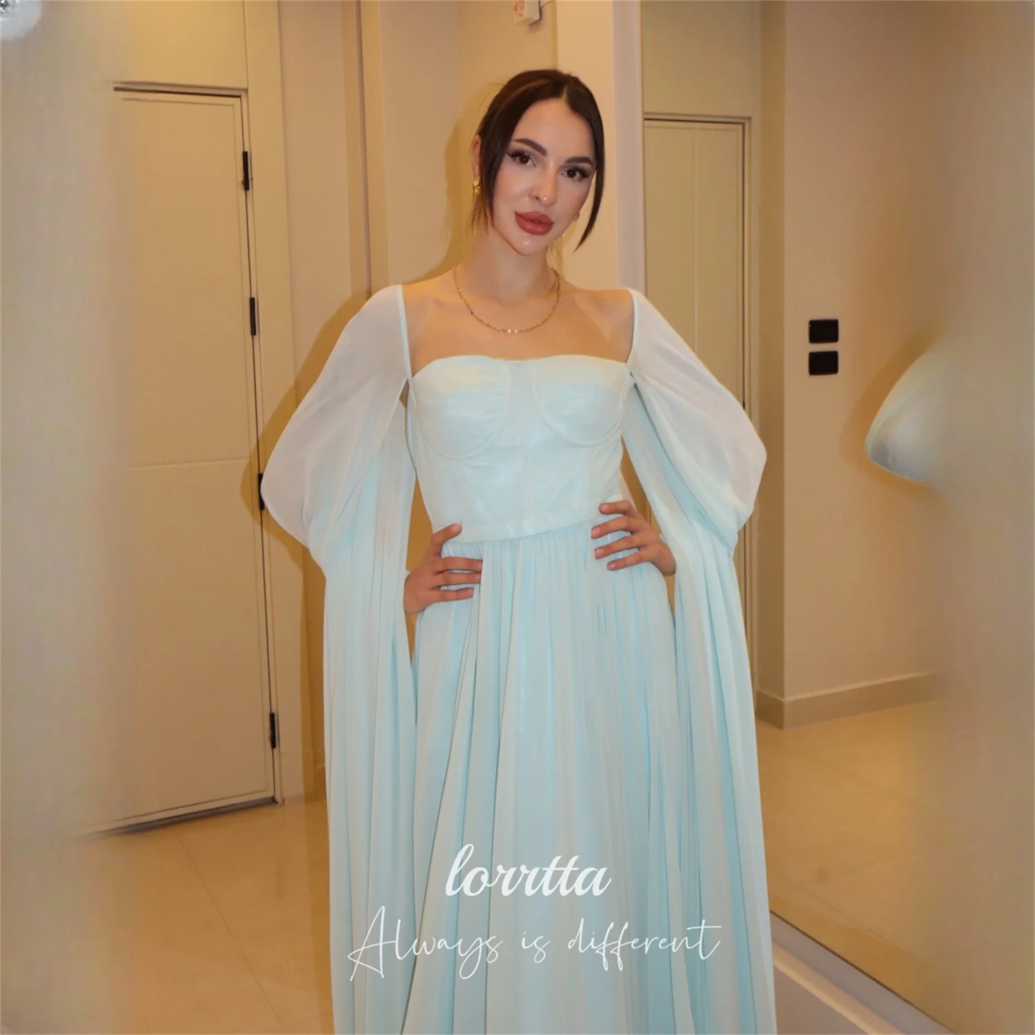 Lorrtta Chiffon Square Collar Sky Blue A-Line Evening Dress 2026 Prom Dress Formal Evening Cocktail Party Elegant Customized
Lorrtta Chiffon Square Collar Sky Blue A-Line Evening Dress 2026 Prom Dress Formal Evening Cocktail Party Elegant Customized