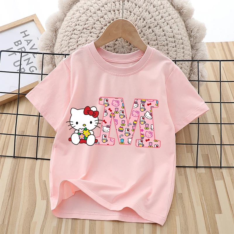 Детская футболка с принтом Hello Kitty Letters A-Z, модная детская одежда, хлопковая рубашка Y2K, одежда для улицы с круглым вырезом для девочек
Детская футболка с принтом Hello Kitty Letters A-Z, модная детская одежда, хлопковая рубашка Y2K, одежда для улицы с круглым вырезом для девочек