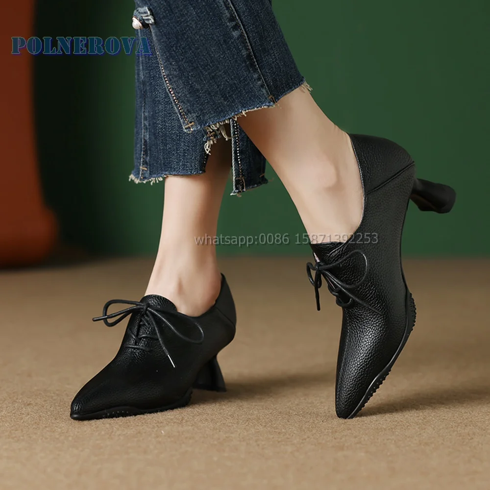 Pointed Toe Lace Up Pumps Black Strange Style Solid Patchwork Casual Women Sneakers Office Retro Elegant Shoes 2024 Newest Trend
Pointed Toe Lace Up Pumps Black Strange Style Solid Patchwork Casual Women Sneakers Office Retro Elegant Shoes 2024 Newest Trend